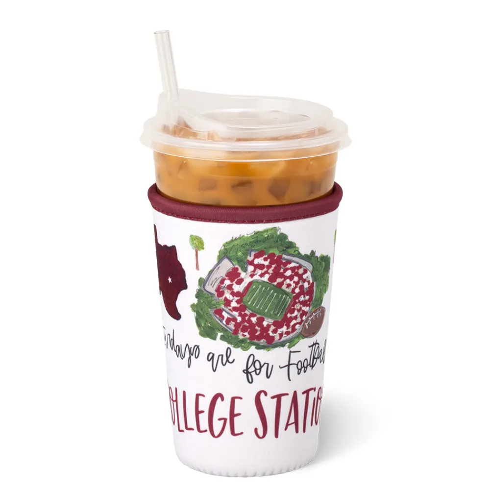 Swig Life Drink Coolies New Sizes!|Gameday^Saturdays in College Station Medium Iced Cup Coolie