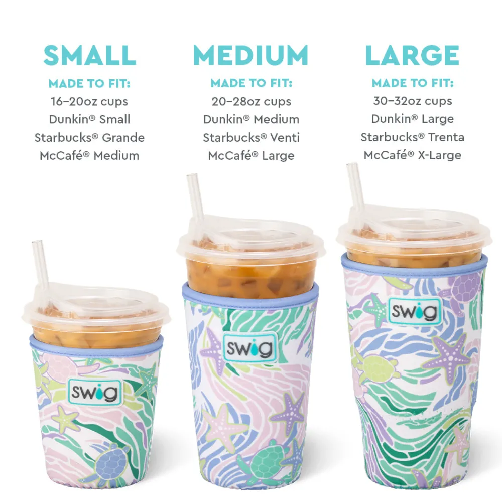 Swig Life Drink Coolies New Sizes!|Sea Swirl^Sea Swirl Large Iced Cup Coolie