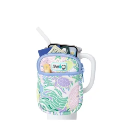 Swig Life Travel Mugs|Drinking Buddies^Sea Swirl Mega Mug Pouch