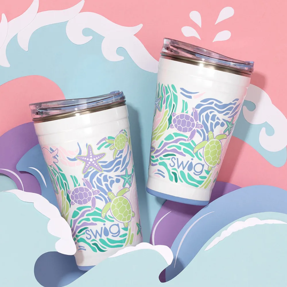 Swig Life Tumblers New Sizes!|Sea Swirl^Sea Swirl Party Cup 18oz