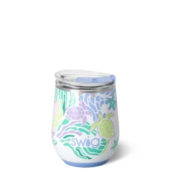 Swig Life Wine + Cocktails|Sea Swirl^Sea Swirl Stemless Wine 12oz