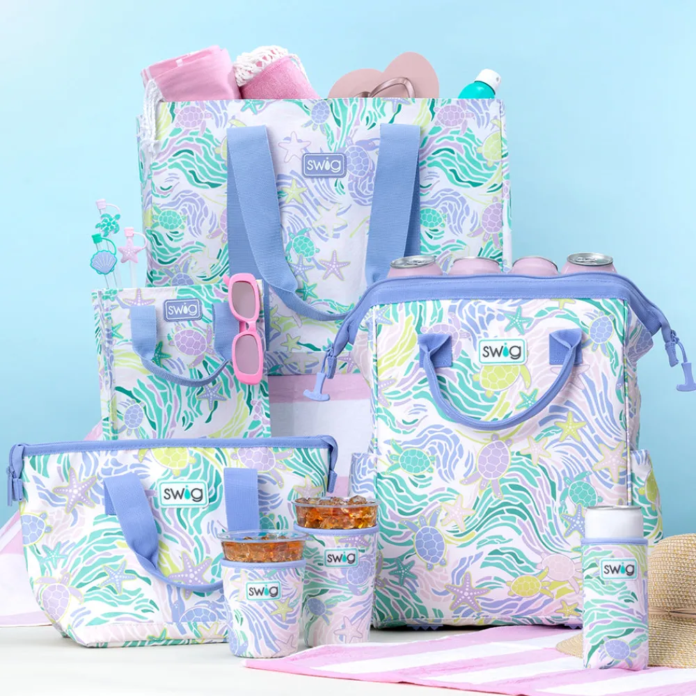 Swig Life Reusable Gift Bags|Sea Swirl^Sea Swirl Tall Reusable Gift Bag