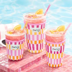 Swig Life Drink Coolies New Sizes!|Sherbet Stripe^Sherbet Stripe Large Iced Cup Coolie
