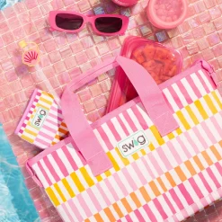Swig Life Lunchware|Sips For Kids^Sherbet Stripe Lunchi Lunch Bag