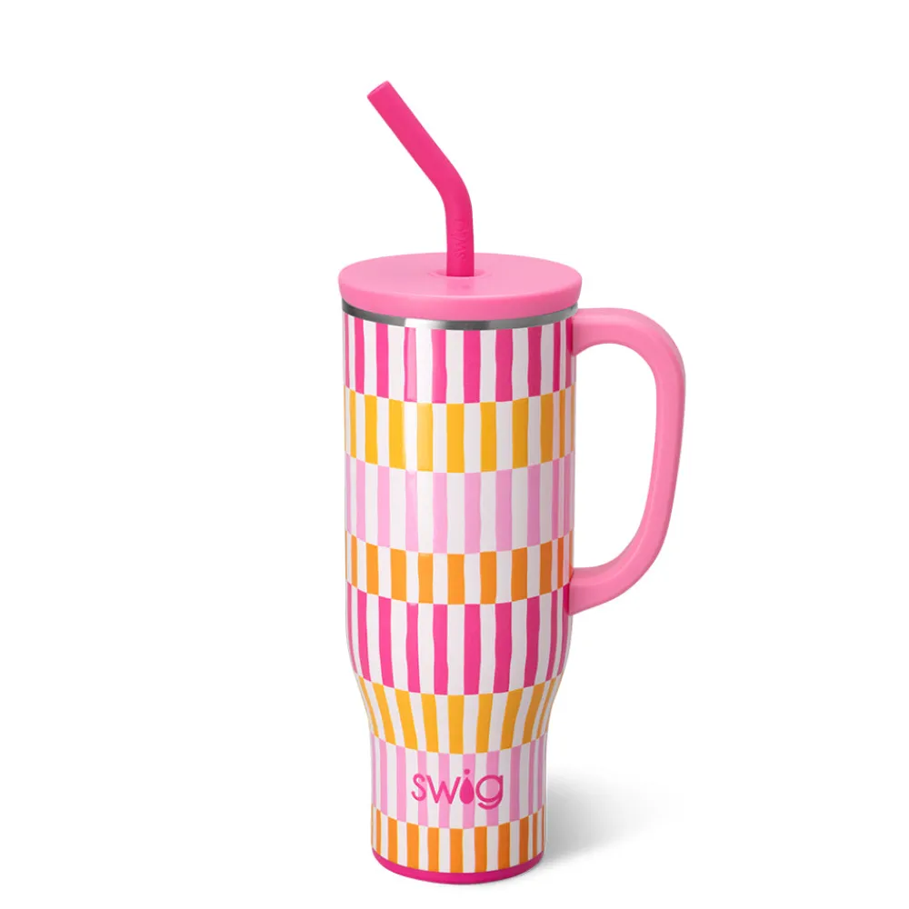 Swig Life Tumblers New Sizes!|Travel Mugs^Sherbet Stripe Mega Mug 30oz