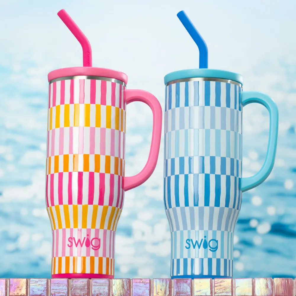 Swig Life Tumblers New Sizes!|Travel Mugs^Sherbet Stripe Mega Mug 30oz