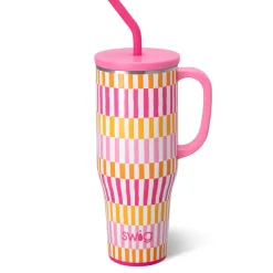 Swig Life Tumblers New Sizes!|Travel Mugs^Sherbet Stripe Mega Mug 40oz