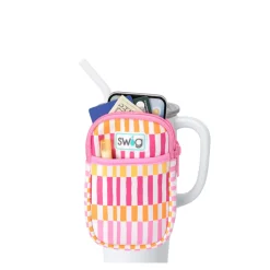 Swig Life Travel Mugs|Drinking Buddies^Sherbet Stripe Mega Mug Pouch