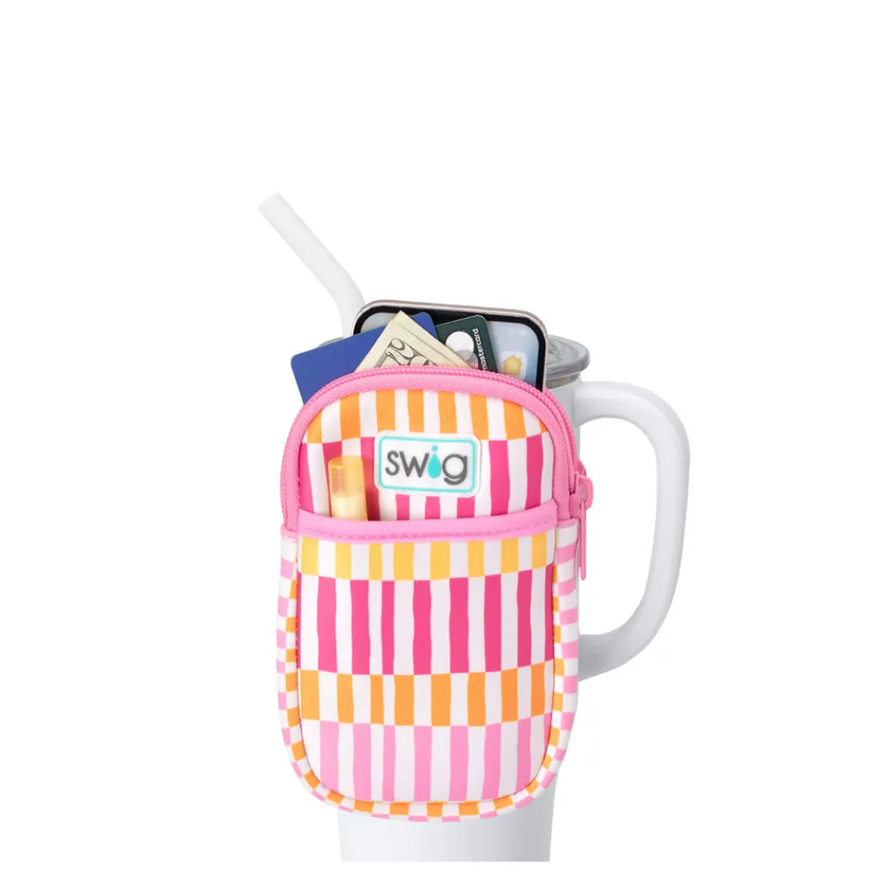 Swig Life Travel Mugs|Drinking Buddies^Sherbet Stripe Mega Mug Pouch
