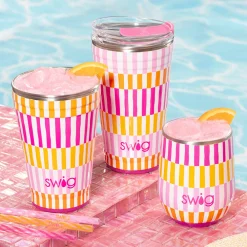 Swig Life Tumblers New Sizes!|Sherbet Stripe^Sherbet Stripe Party Cup 24oz