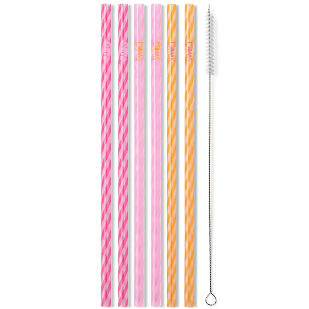 Swig Life Lids, Straws + More|Sherbet Stripe^Sherbet Stripe Reusable Straws