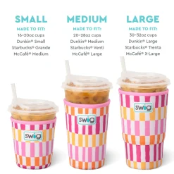 Swig Life Drink Coolies New Sizes!|Sherbet Stripe^Sherbet Stripe Small Iced Cup Coolie