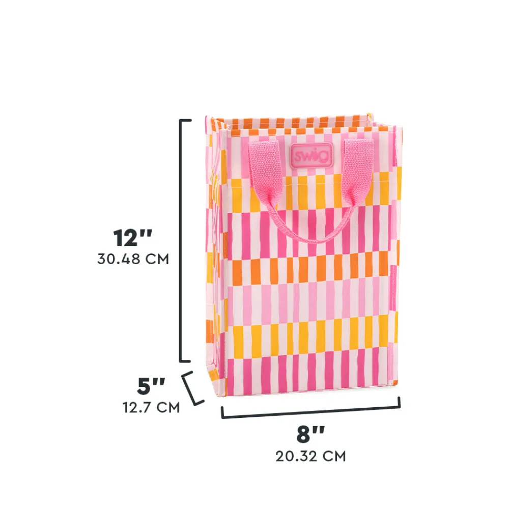 Swig Life Reusable Gift Bags|Sherbet Stripe^Sherbet Stripe Tall Reusable Gift Bag