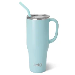 Swig Life Tumblers New Sizes!|Travel Mugs^Shimmer Aquamarine Mega Mug 40oz