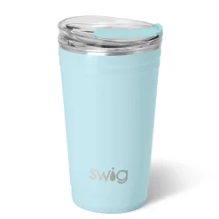 Swig Life Tumblers New Sizes!|Shimmers^Shimmer Aquamarine 24oz Insulated Party Cup -