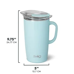 Swig Life Tumblers New Sizes!|Party Pitchers^Shimmer Aquamarine Party Pitcher 64oz
