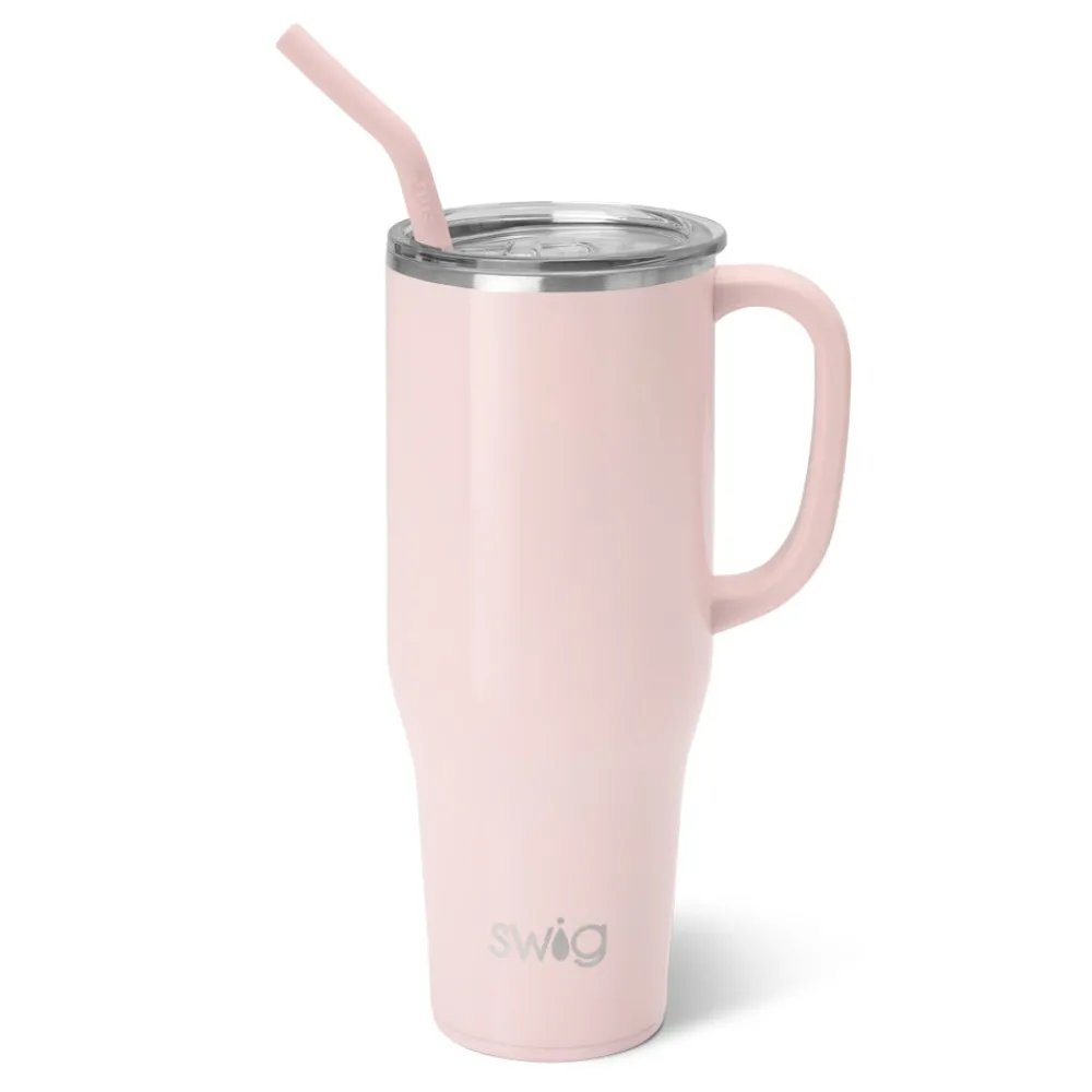 Swig Life Tumblers New Sizes!|Travel Mugs^Shimmer Ballet 40oz Mega Mug with Handle -