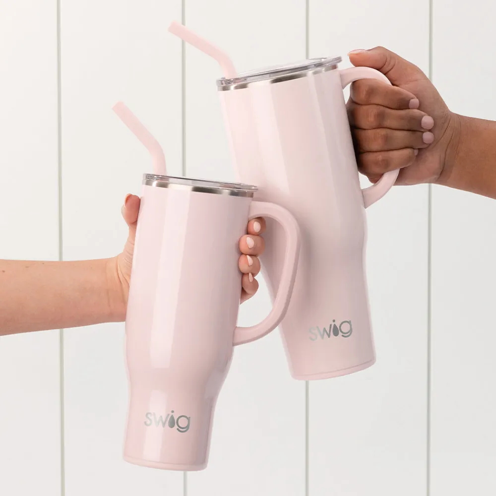 Swig Life Tumblers New Sizes!|Travel Mugs^Shimmer Ballet 30oz Mega Mug with Handle -