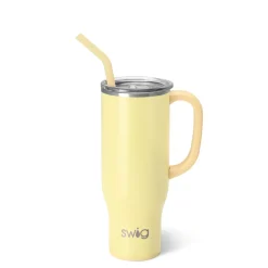 Swig Life Tumblers New Sizes!|Travel Mugs^Shimmer Buttercup 30oz Mega Mug with Handle -