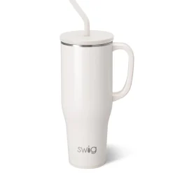 Swig Life Tumblers New Sizes!|Travel Mugs^Shimmer Pearl 40oz Mega Mug with Handle -