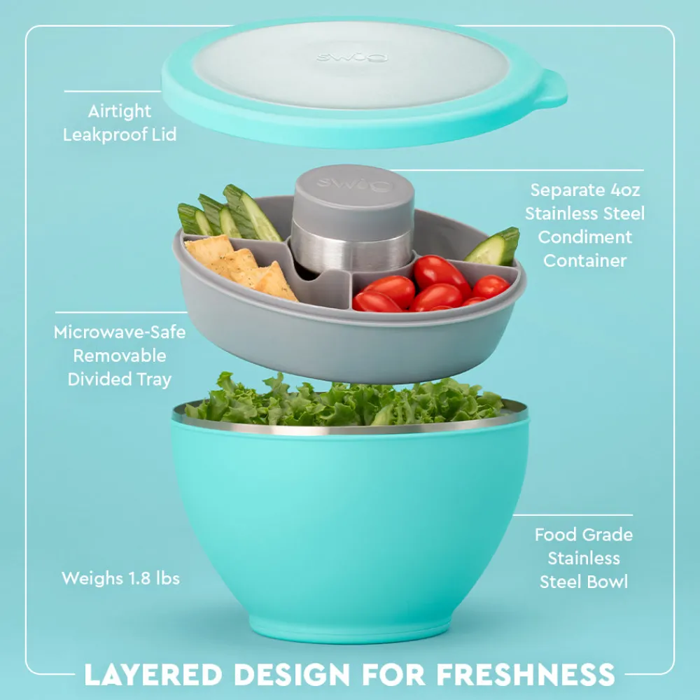 Swig Life Lunchware|Shimmers^Shimmer Periwinkle Lunch Bowl Set 60oz