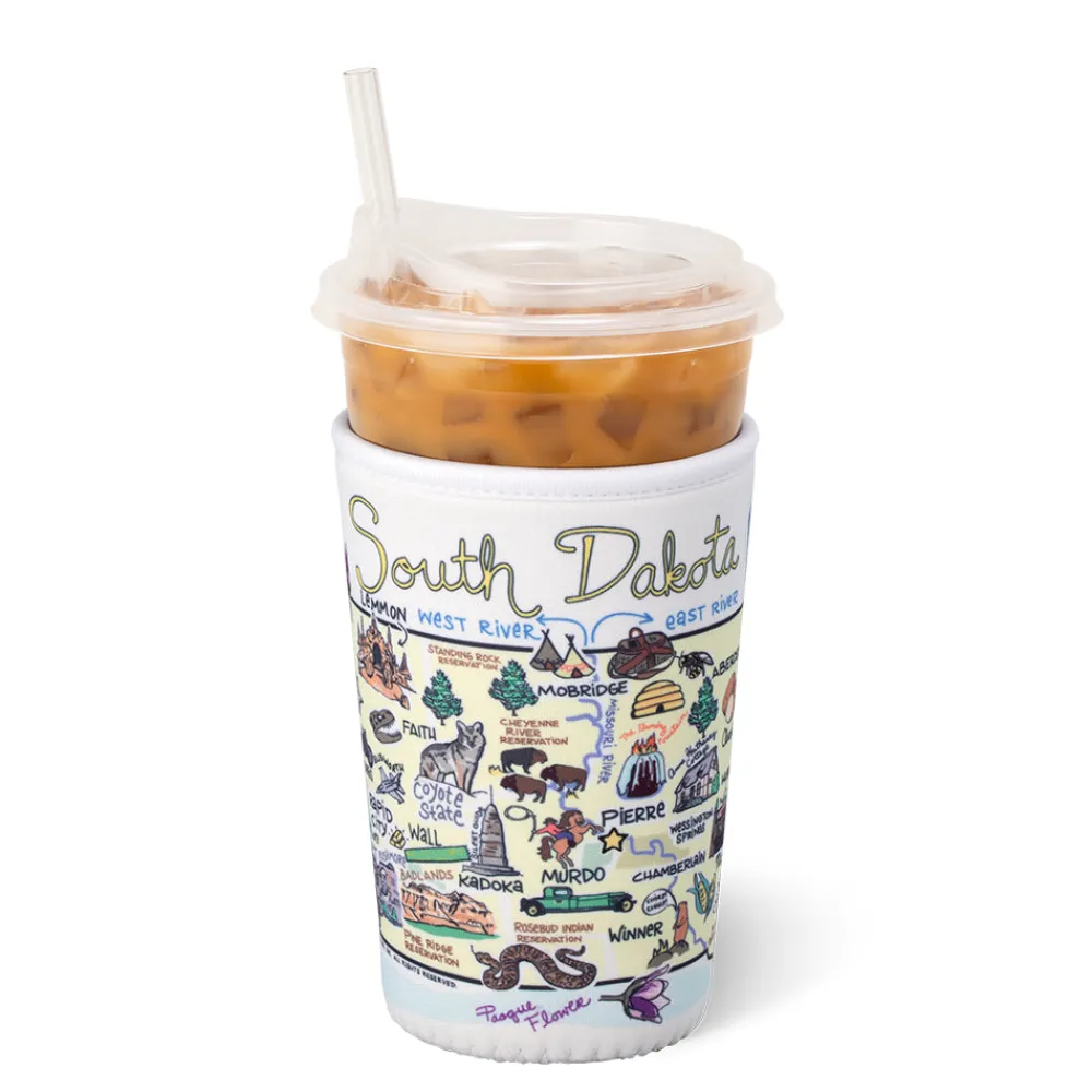Swig Life Drink Coolies New Sizes!^South Dakota Medium Iced Cup Coolie