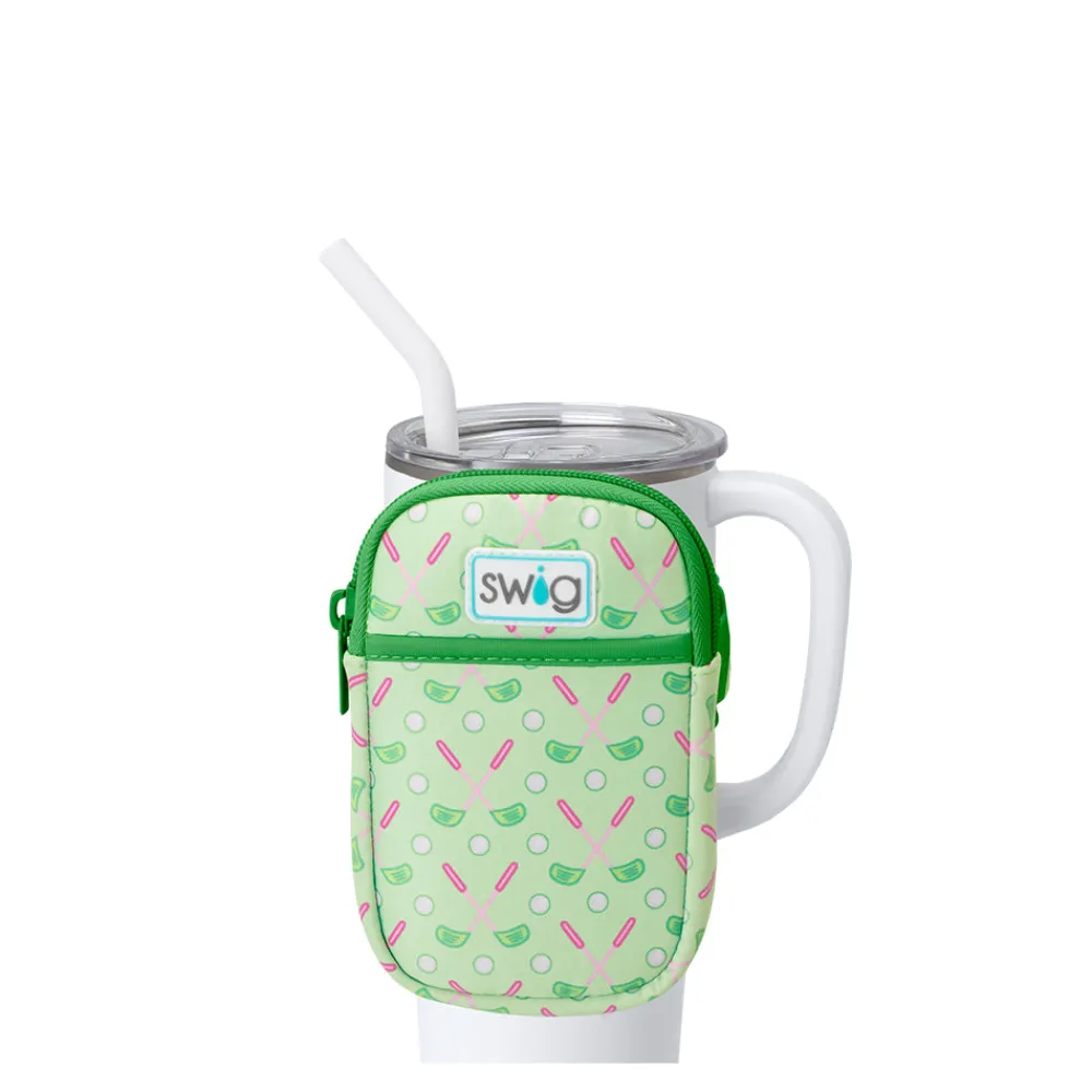 Swig Life Travel Mugs|Drinking Buddies^Tee Time Mega Mug Pouch