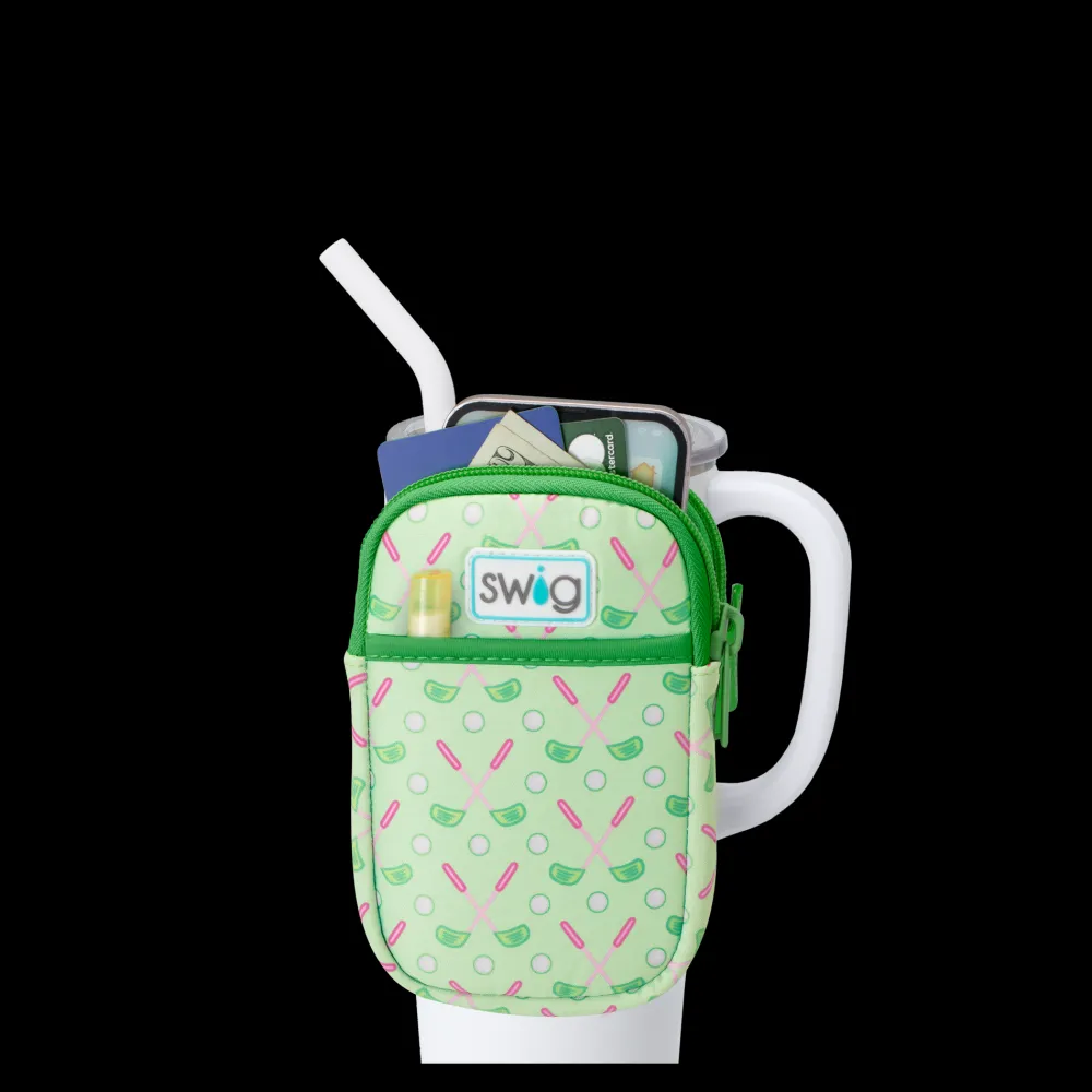 Swig Life Travel Mugs|Drinking Buddies^Tee Time Mega Mug Pouch
