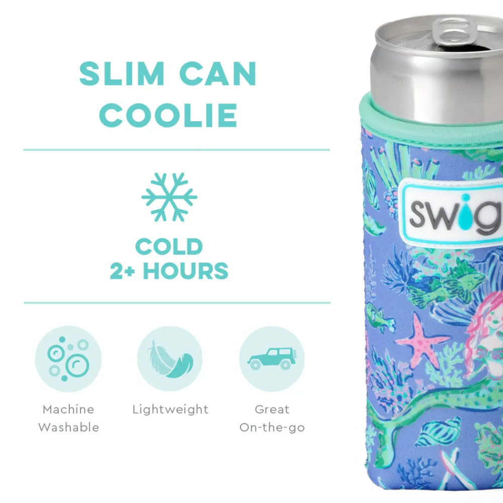 Swig Life Drink Coolies New Sizes!|Under The Sea^Under The Sea 12oz Mermaid Slim Can Coolie -