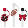 Swig Life Lids, Straws + More|We'Ve Got Spirit^We've Got Spirit Black + Red Straw Topper Set