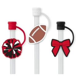 Swig Life Lids, Straws + More|We'Ve Got Spirit^We've Got Spirit Black + Red Straw Topper Set