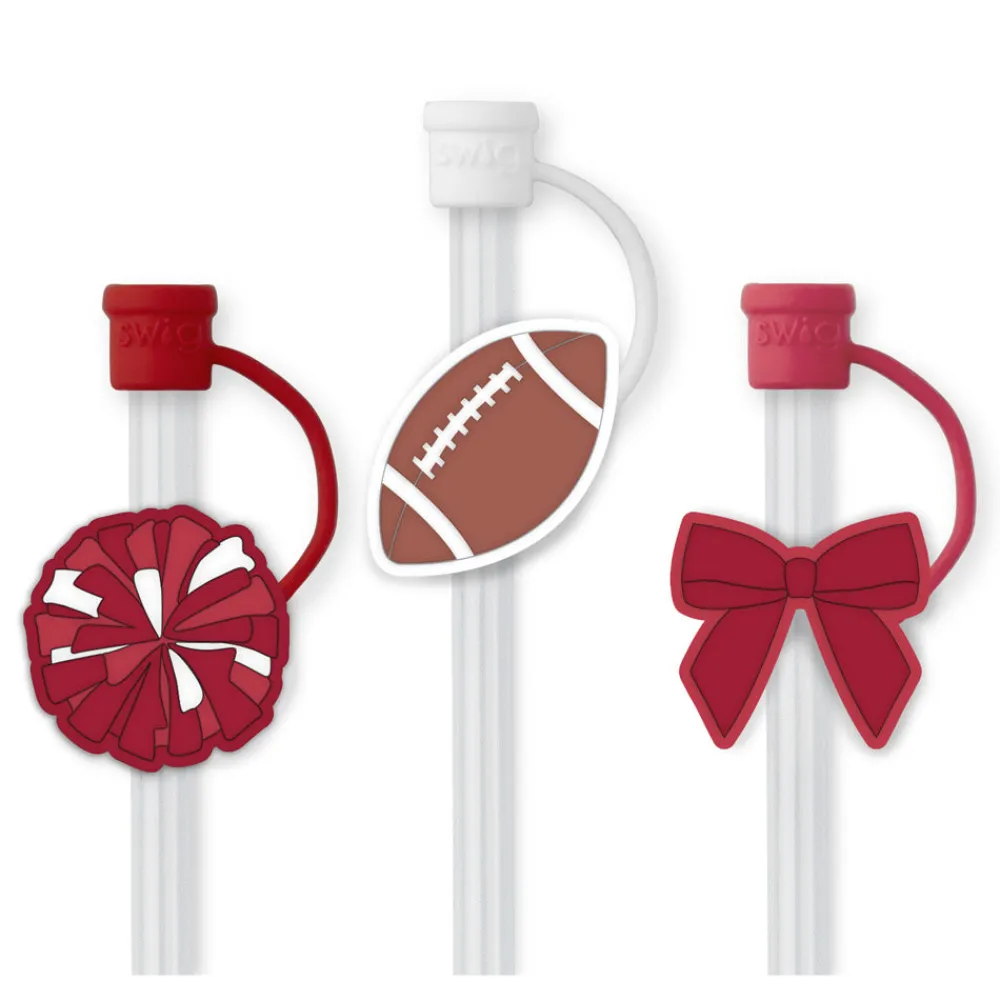 Swig Life Lids, Straws + More|We'Ve Got Spirit^We've Got Spirit Crimson Straw Topper Set