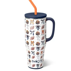 Swig Life Tumblers New Sizes!|Travel Mugs^We've Got Spirit Navy + Orange Mega Mug 40oz
