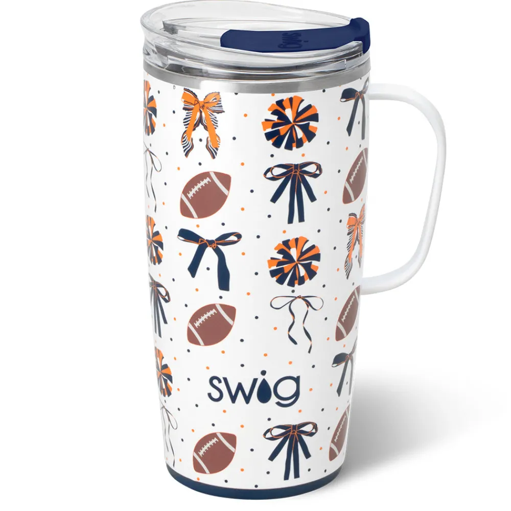 Swig Life Travel Mugs|We'Ve Got Spirit^We've Got Spirit Navy + Orange Travel Mug 22oz