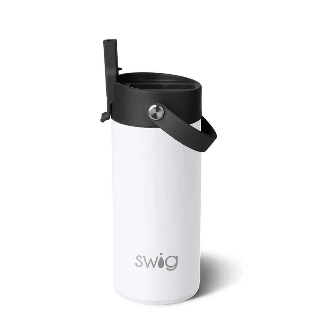 Swig Life Tumblers New Sizes!|Water Bottles^White Flip + Sip Slim Tumbler 12oz