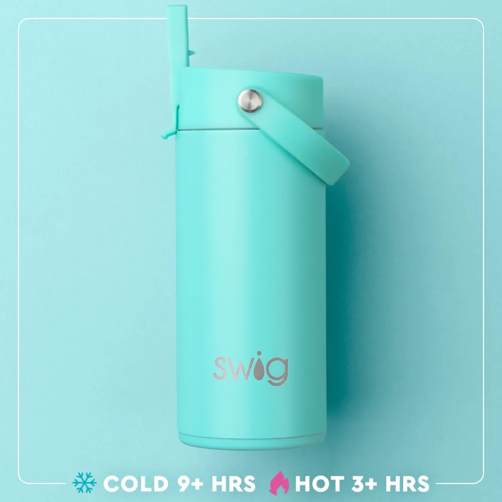Swig Life Tumblers New Sizes!|Water Bottles^White Flip + Sip Slim Tumbler 12oz