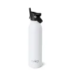 Swig Life Water Bottles|Solids^White Insulated Water Bottle: Flip + Sip Design (20oz) -