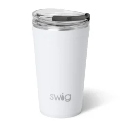 Swig Life Tumblers New Sizes!|Solids^White 24oz Insulated Party Cup -