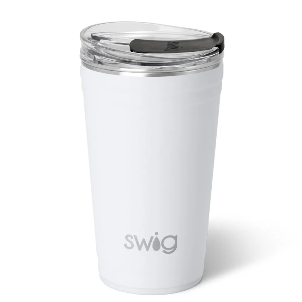 Swig Life Tumblers New Sizes!|Solids^White 24oz Insulated Party Cup -