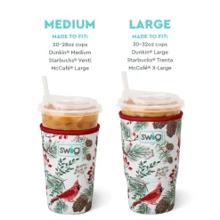 Swig Life Drink Coolies New Sizes!|Winter Cardinals^Winter Cardinals Large Iced Cup Coolie