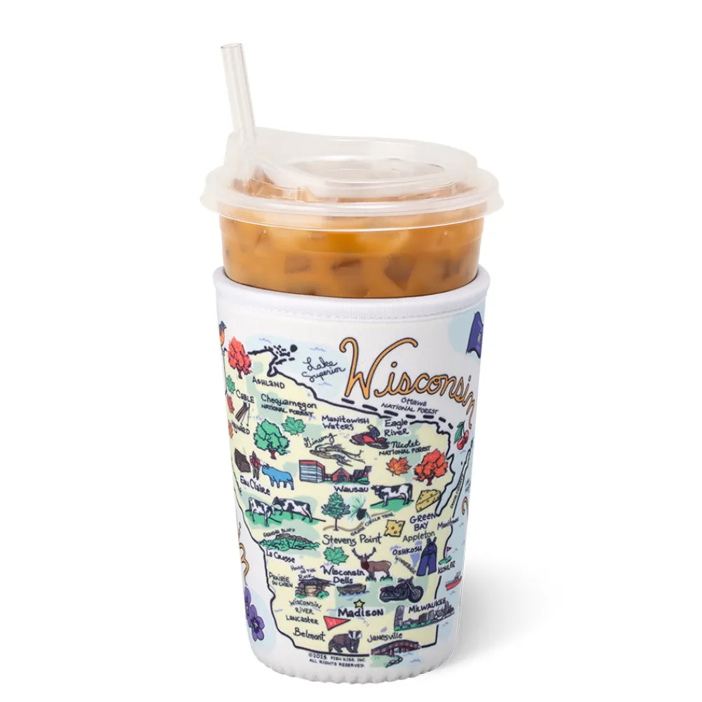 Swig Life Drink Coolies New Sizes!^Wisconsin Medium Iced Cup Coolie